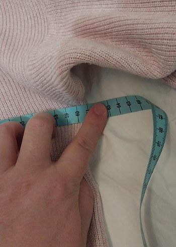 toz pembe Kadın Keten Salaş fakir Kollu Kazak - Görsel 7