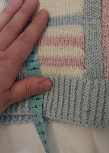 Kadın Pastel Renkli V Yaka Triko Süveter - Görsel 8