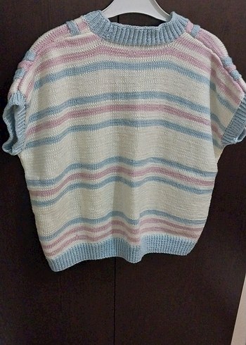 Kadın Pastel Renkli V Yaka Triko Süveter - Görsel 5