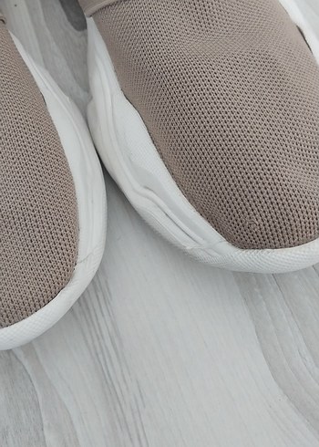 Bej Elastik Günlük Spor Ayakkabı - Görsel 2