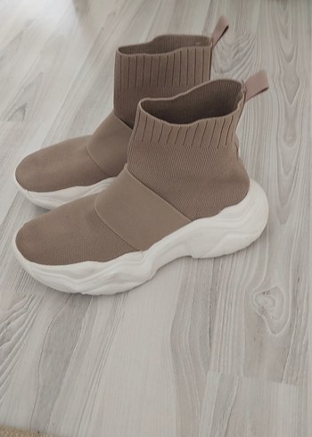 Bej Elastik Günlük Spor Ayakkabı - Görsel 4