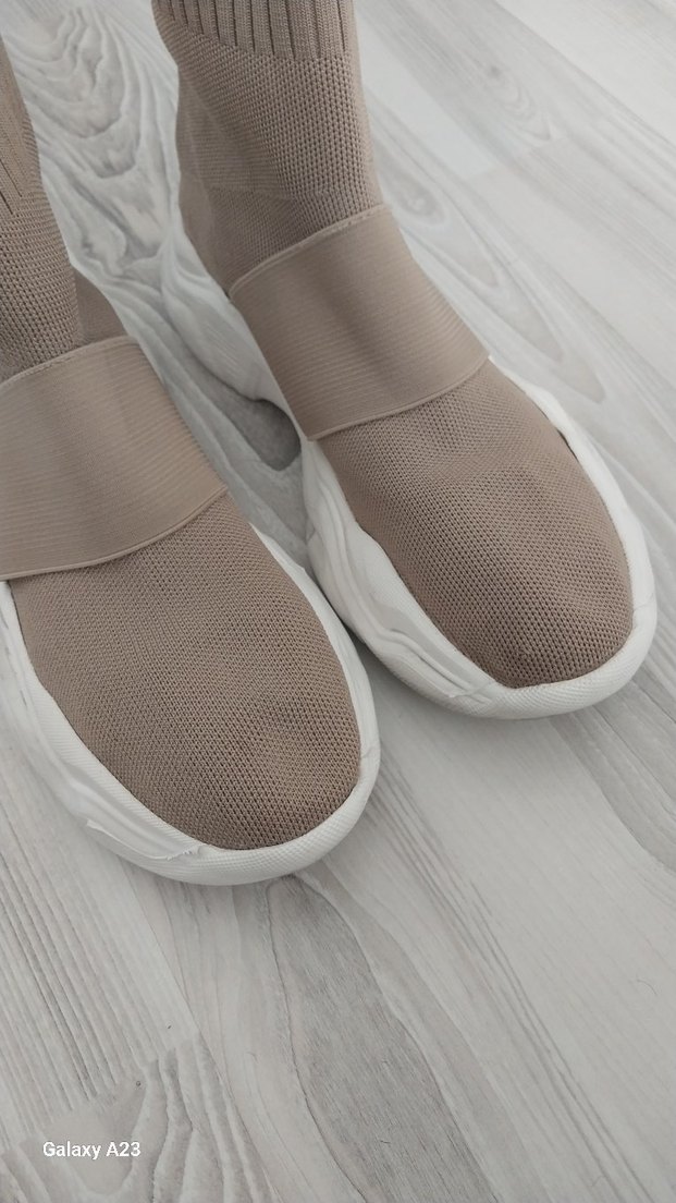 Bej Elastik Günlük Spor Ayakkabı - Görsel 3