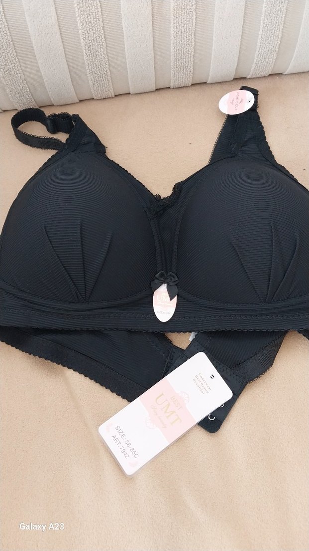 Siyah Minimalist Goth Sütyen - Görsel 3