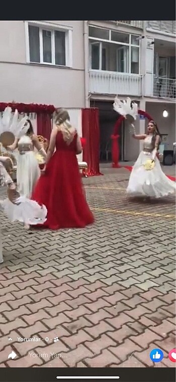 40 Beden Kırmızı kına abiyesi