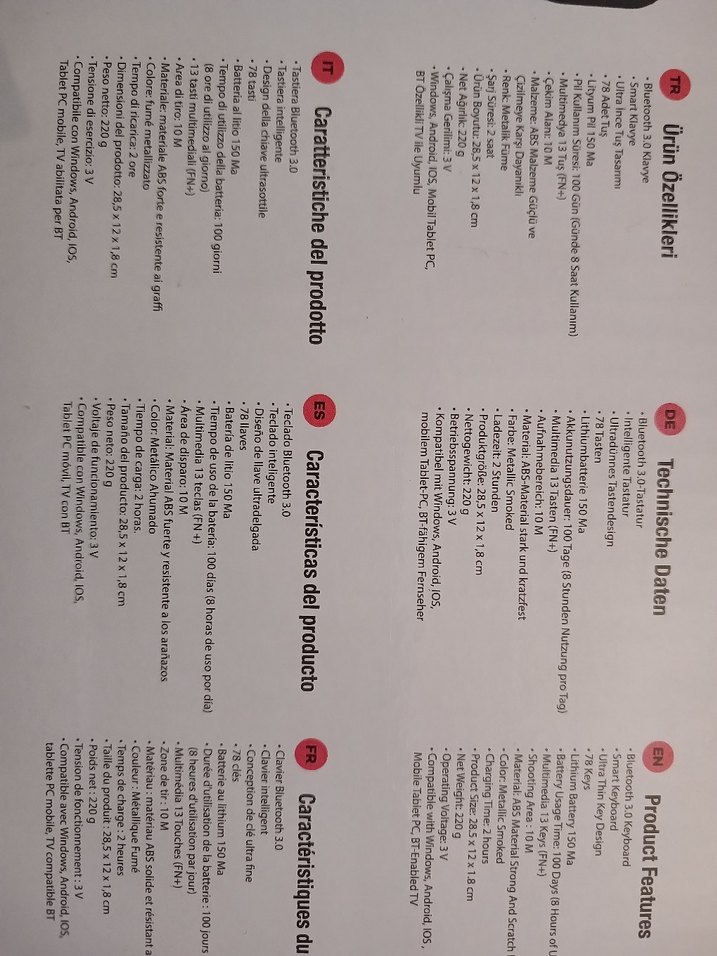 Preo K8 Mini Bluetooth Klavye Mavi - Görsel 2