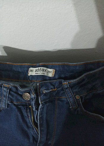 Addax Kadın Mavi Denim Normal Boy Dar Kesim Jean - Görsel 2