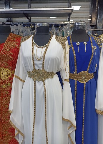 Beyaz Gold Kadın Kaftan - Görsel 3