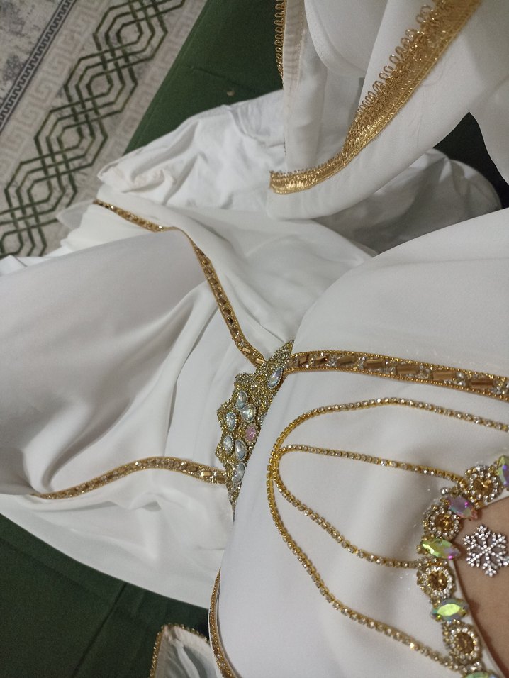 Beyaz Gold Kadın Kaftan - Görsel 2