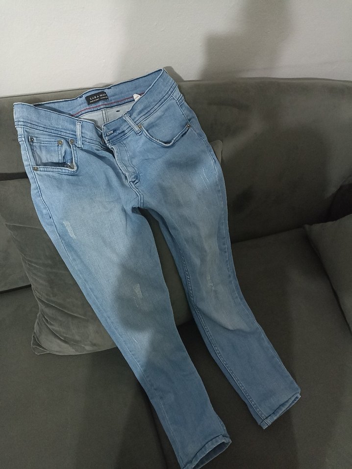 ZARA KOT DENİM PANTOLON - Görsel 2