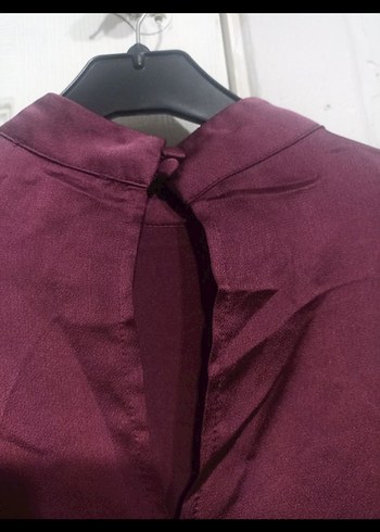 Trendyol milla Mürdüm Uzun Kollu Yüksek Yakalı Bluz - Görsel 3