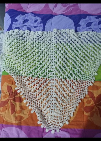 El işlemesi örgü Şal - Görsel 2