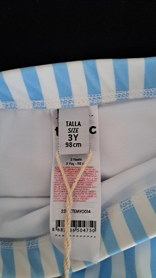 Mavi Çizgili Erkek Çocuk Mayo - Görsel 3