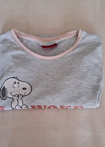 Kız çocuk Gri Uzun Kollu Baskılı Sweatshirt - Görsel 2