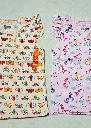 Kız Çocuk Atlet T-shirt 3 Adet. - Görsel 2