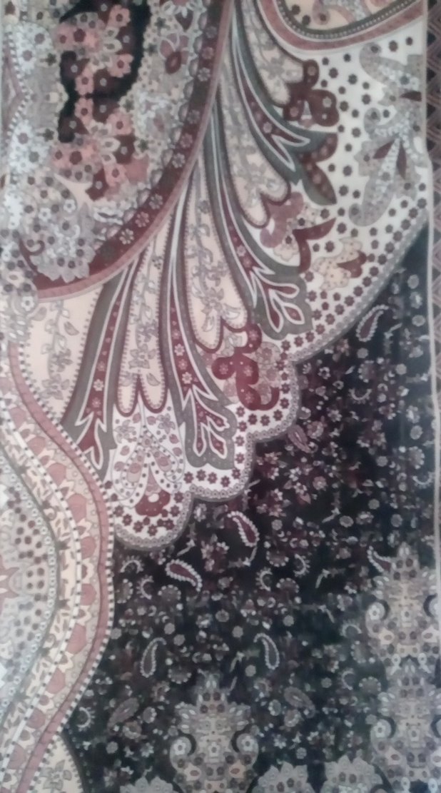 Bohem Tarz Kahverengi Desenli Şal - Görsel 3