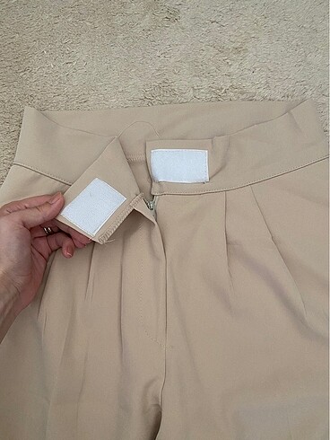 m Beden camel Renk Cırtlı pantolon