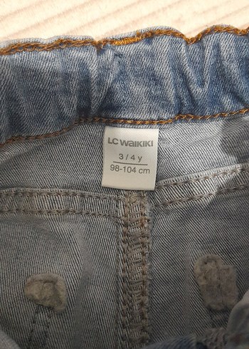 4 Yaş Beden mavi Renk Erkek Çocuk Gri Mavi Regular Fit Kot Pantolon