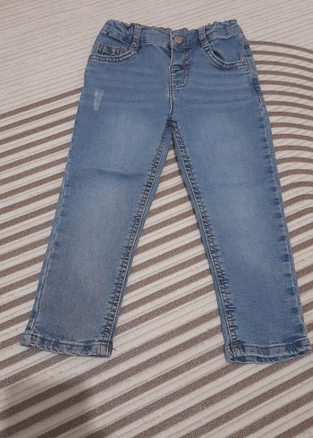 Erkek Çocuk Gri Mavi Regular Fit Kot Pantolon