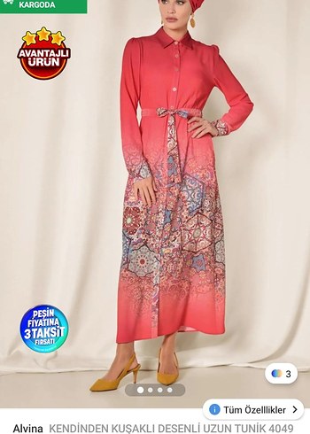 Alvina Bayan Uzun Elbise - Görsel 6