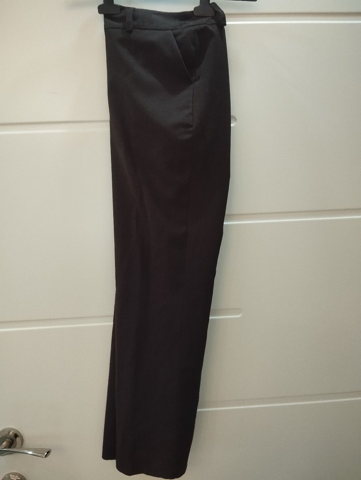 Siyah Kadın Ofis Kumaş Pantolon - Görsel 4