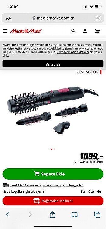 Remington Volume&Curl Saç Şekillendirici