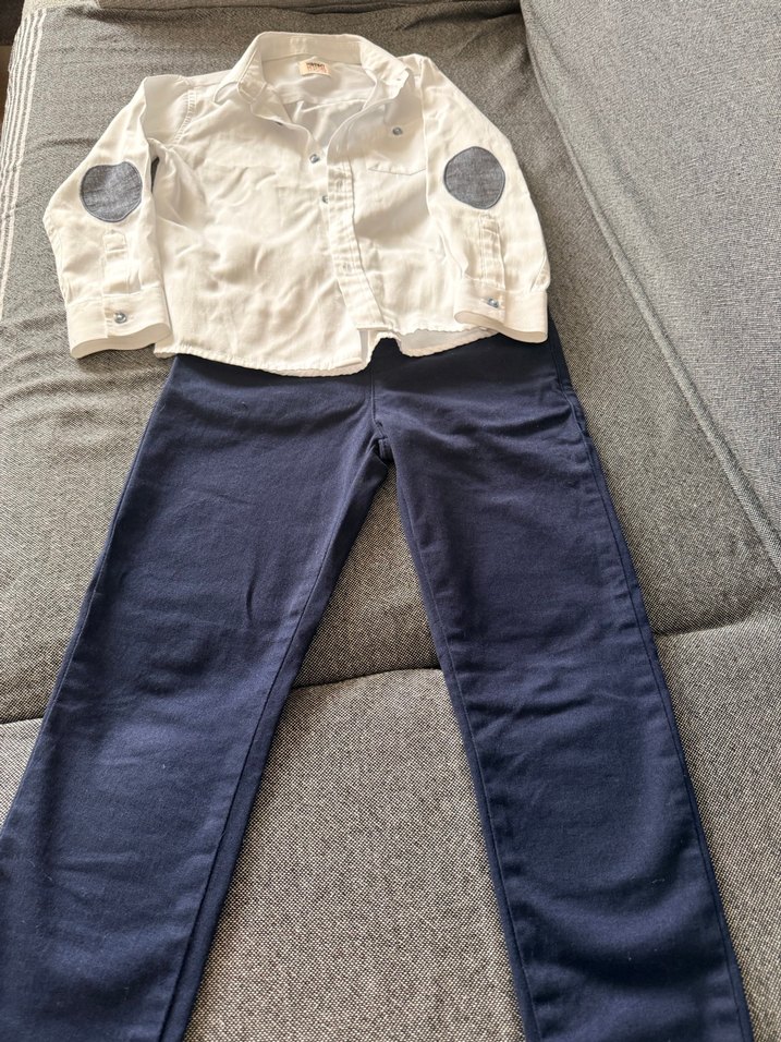 Düğmeli Beyaz Erkek Gömlek - Görsel 3