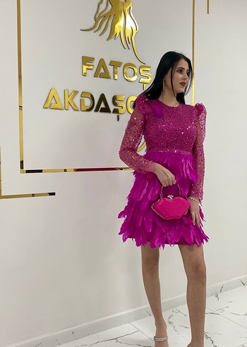 Pullu Kısa Mini Parti Elbisesi - Görsel 2