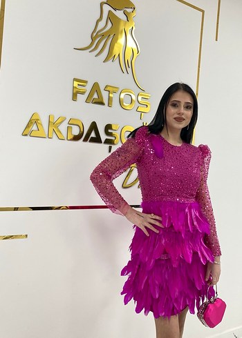 Pullu Kısa Mini Parti Elbisesi - Görsel 3