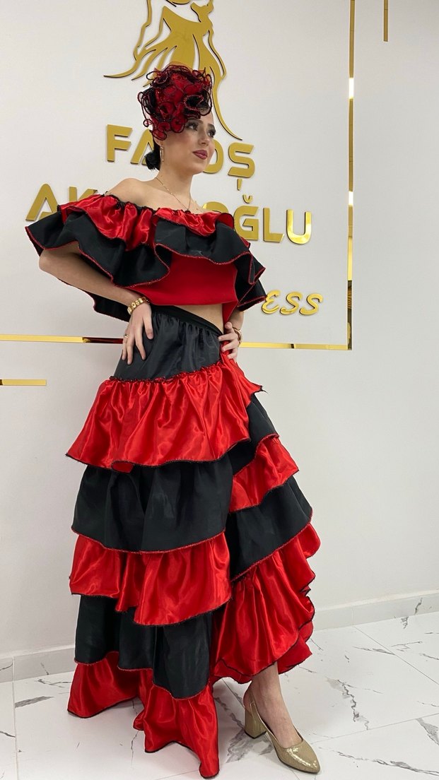 Kırmızı Siyah Roman Kıyafeti s - Görsel 5