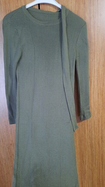 Diğer Haki yeşili triko elbise Standart beden