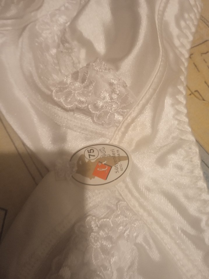 Nakışlı Beyaz Vintage Sütyen - Görsel 2