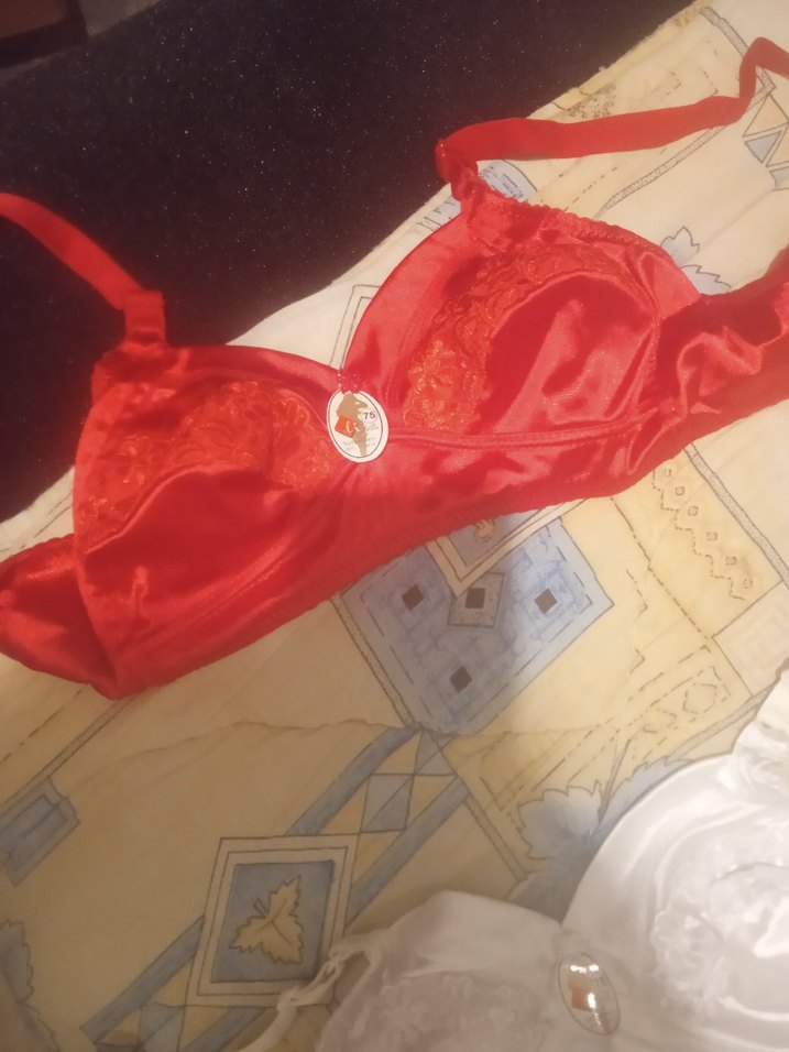 Kırmızı Vintage Parlak Sütyen - Görsel 2