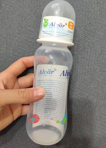 Pastel Beyaz Alvar Bebek Biberonu 250 ml - Görsel 3