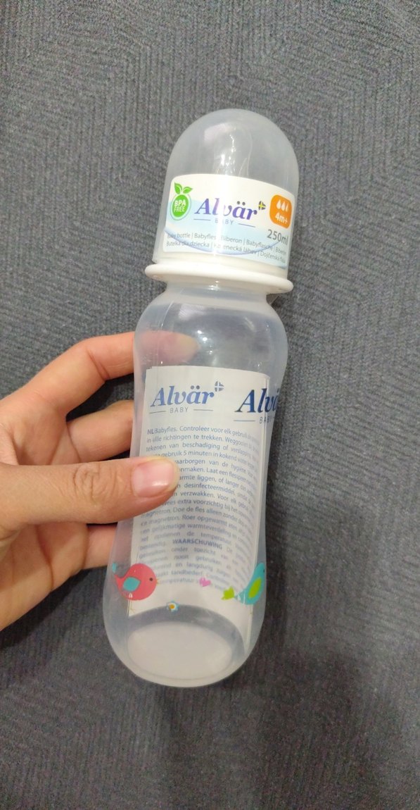 Pastel Beyaz Alvar Bebek Biberonu 250 ml - Görsel 3