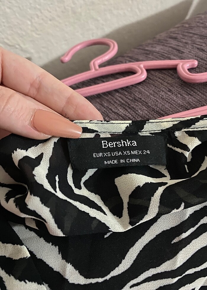 Bershka Zebra Desenli Elbise - Görsel 4