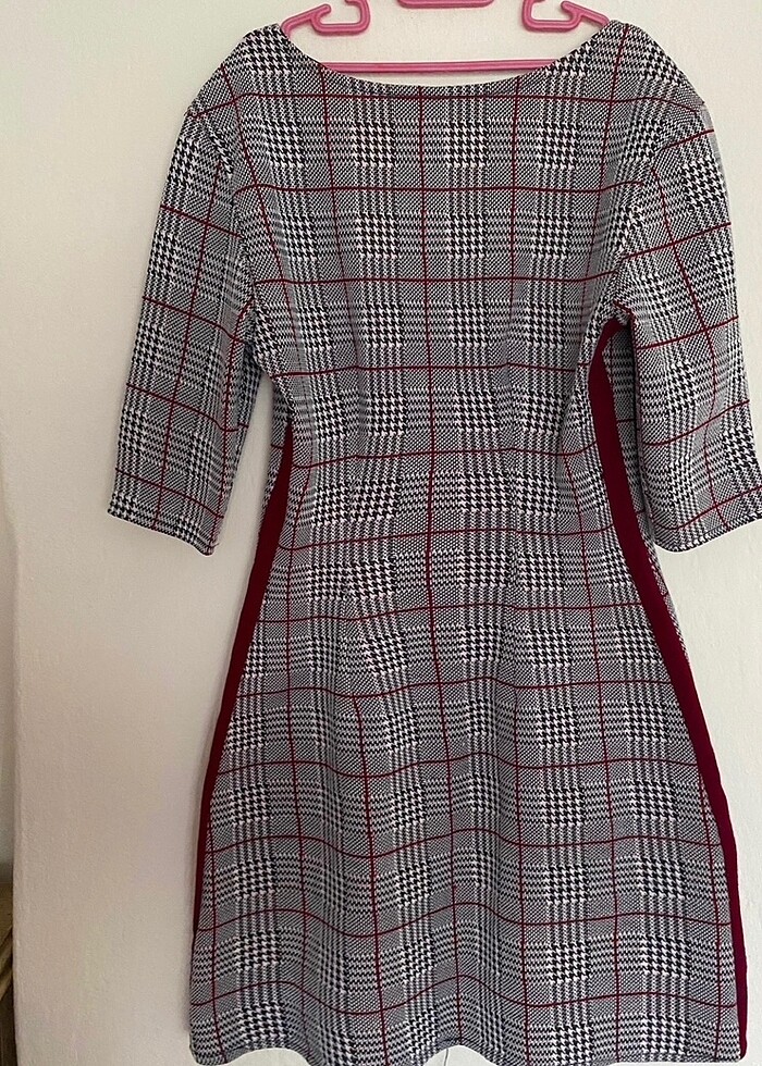 Stradivarius Ekoseli Elbise - Görsel 3