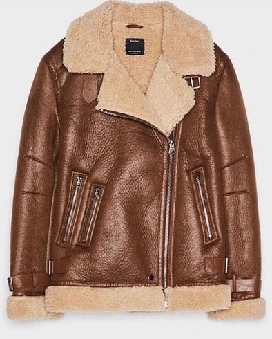 Bershka Kahverengi Biker Mont