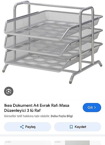 Ikea masa duzenleyıcı 3 lü raf 