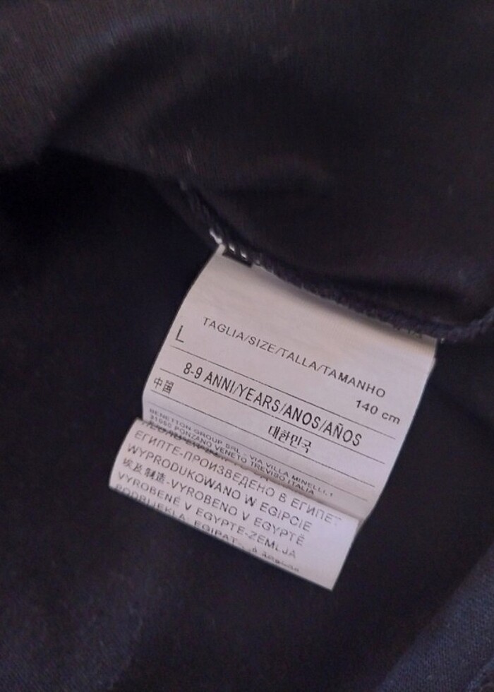 United Colors of Benetton T-shirt Siyah — görsel 5/5