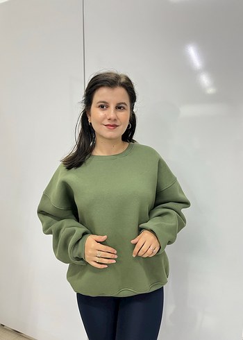 Diğer Kadın Haki Oversize Sweatshirt