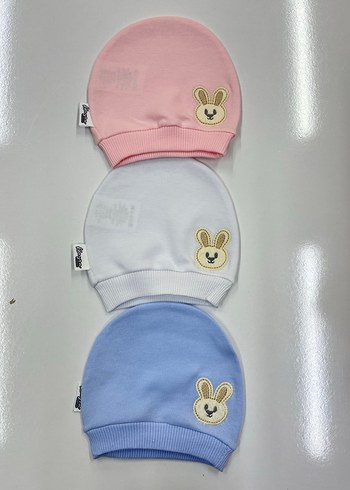 Nakışlı Beyaz Bebe beresi - Görsel 4