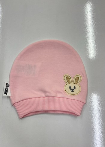 Nakışlı Beyaz Bebe beresi - Görsel 2