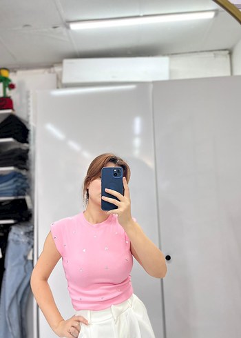 Pembe taşlı crop