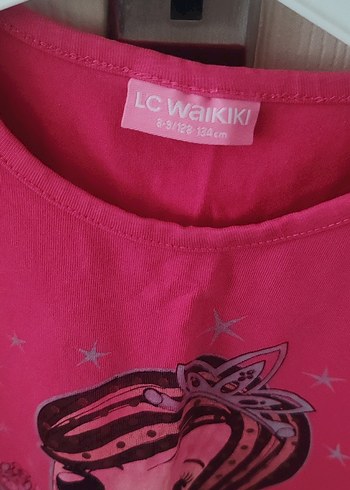 Kız Çocuk Pembe Baskılı Kısa Kollu Tişört - Görsel 3