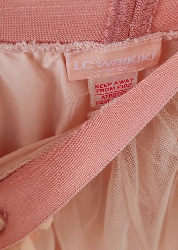 Kız Çocuk Pembe Dantel Detaylı Etek - Görsel 3