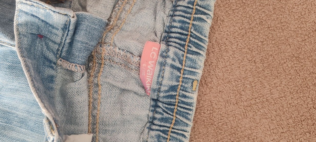 Kız Çocuk Mavi Kot Düğmeli Şort - Görsel 4