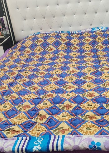 Çeyizlik %100 organik çift kişilik yün yorgan - Görsel 6