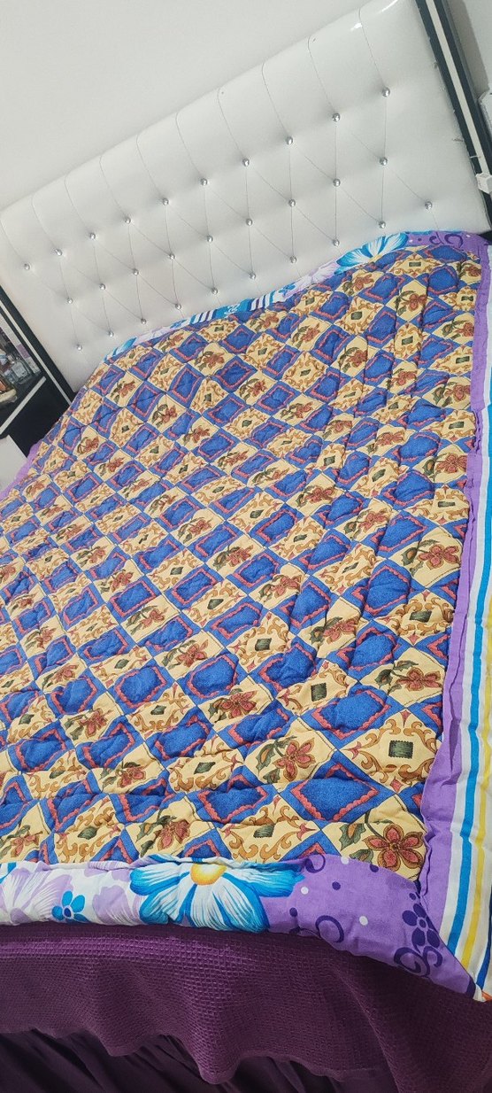 Çeyizlik %100 organik çift kişilik yün yorgan - Görsel 5