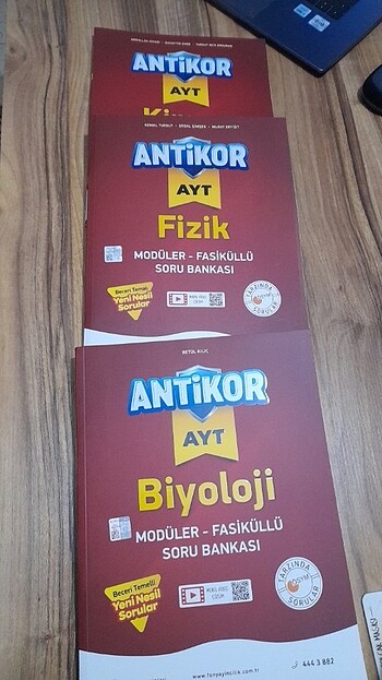 Antikor ayt kimya ayt fizik ayt biyoloji seti tertemiz 