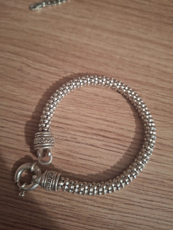 925 AYAR FUL GÜMÜŞ ERKEK BİLEKLİK - Görsel 2